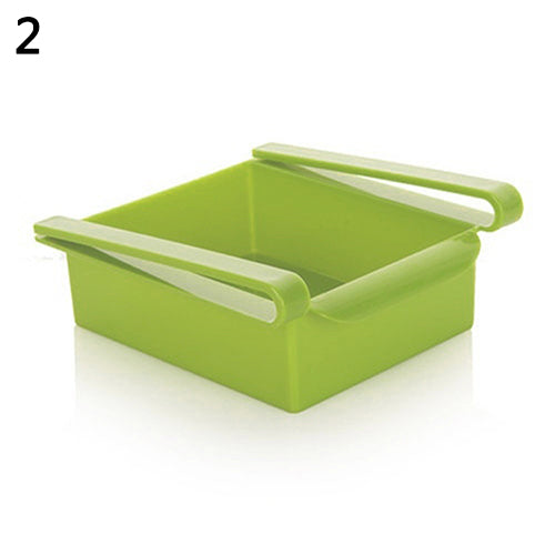 Estante colgante de plástico para nevera, para almacenamiento de utensilios de cocina