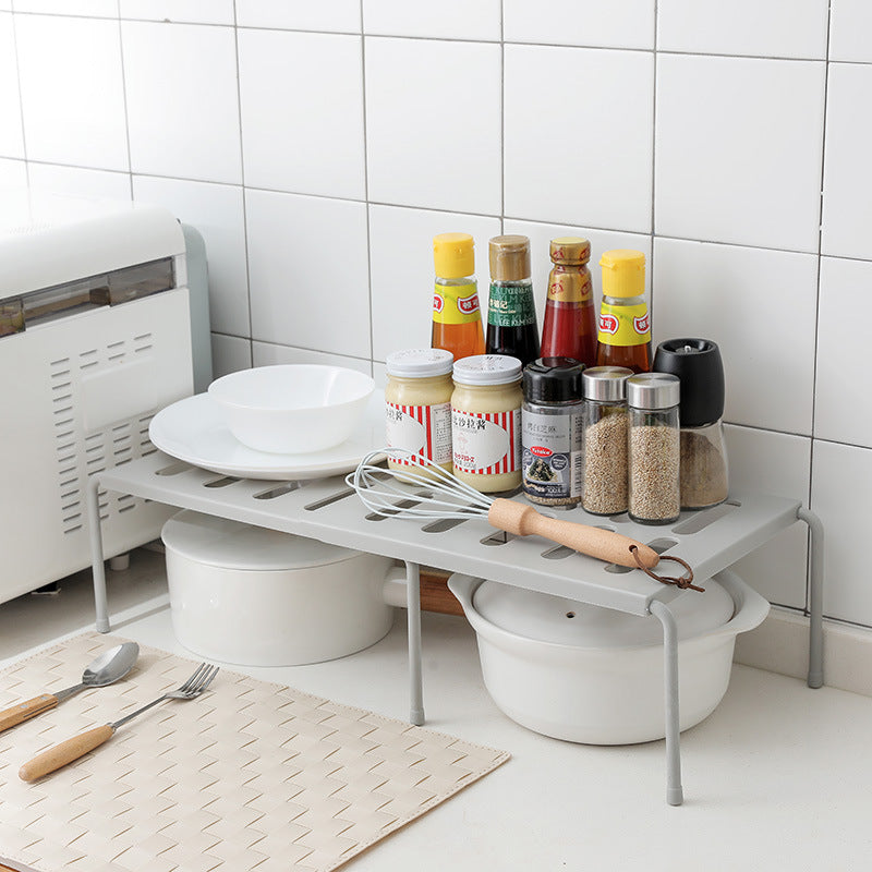 Estante de cocina telescópico para utensilios de cocina