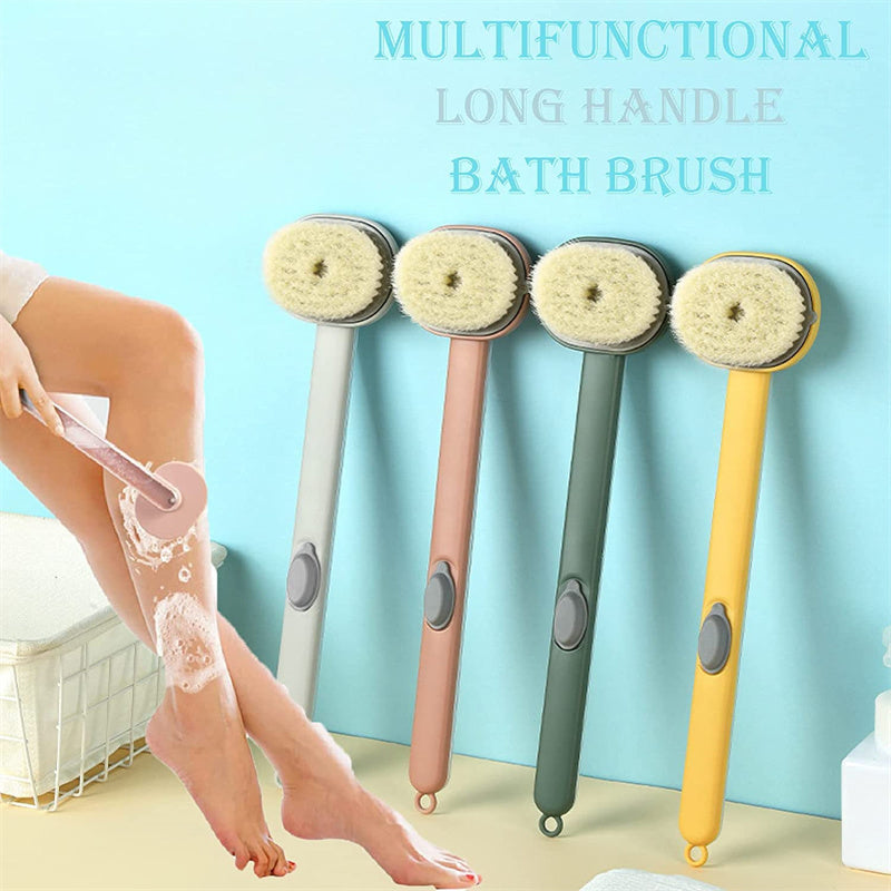 Cepillo de ducha doble propósito multifuncional desmontable, cepillo de baño para espalda, esponja de baño, cepillos limpiadores con mango, masajeador, cepillo de baño y artilugios