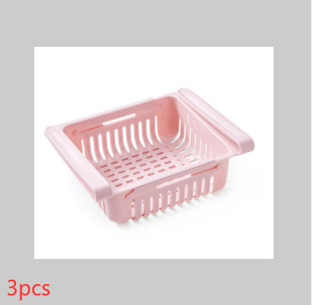 Cesta telescópica para refrigerador, cajón de almacenamiento para refrigerador, caja de conservación de frescura, caja de congelación, estante de almacenamiento