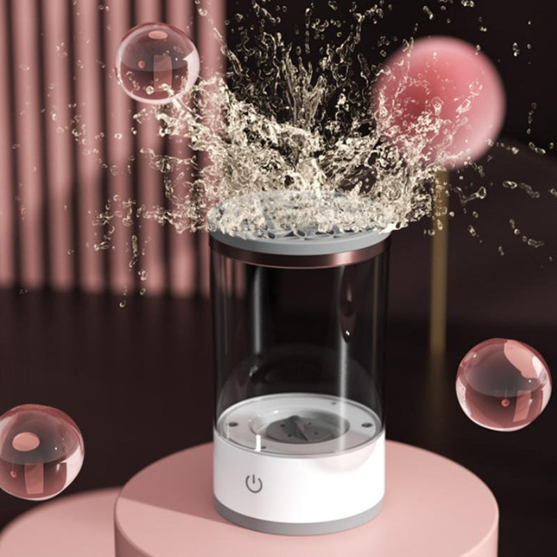 Herramienta de limpieza de brochas de sombra de ojos para mujeres, limpiador eléctrico portátil de brochas de maquillaje con carga USB, limpiador automático de brochas de cosméticos