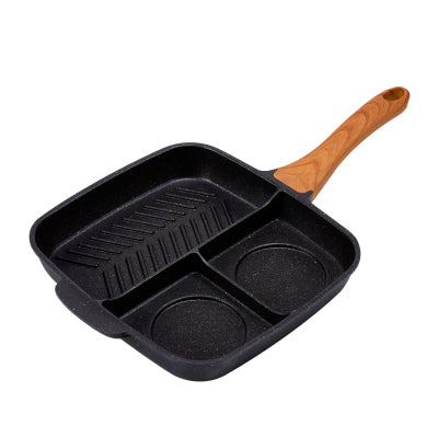 Maifanshi sartén para freír carne olla multifunción doméstica tortilla pan sartén cocina de inducción sartén antiadherente