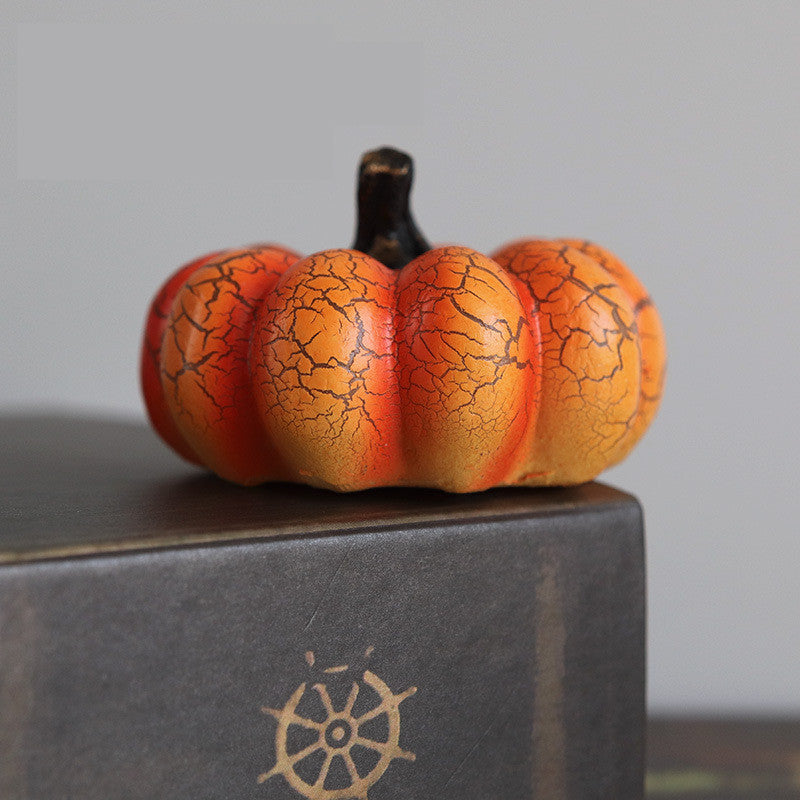 Nueva Calabaza de Halloween Linterna de calabaza de simulación Lámpara de vela LED de calabaza Resina Calabaza luminosa