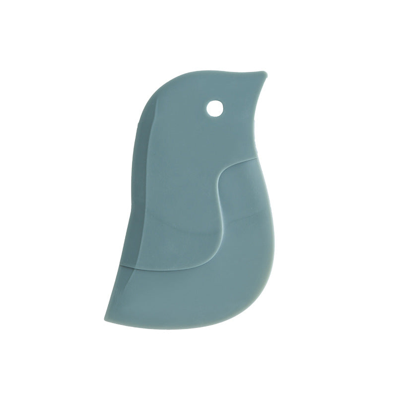 Lindo raspador de cuchilla suave con forma de pingüino para hornear, raspador de platos de aceite, artilugio de cocina para limpiar manchas sucias, escobilla de limpieza para tabla, aparatos de cocina