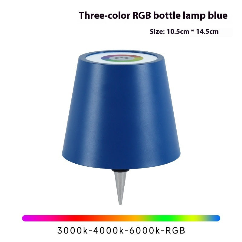 Luces LED Recargables para Botellas de Vino Lámpara de Mesa de Metal para Botellas de Vino Recargable