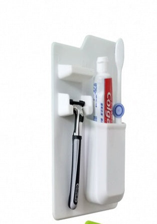 Soporte multiusos de silicona para cepillo de dientes, potente ventosa para espejo, organizador de pasta de dientes para baño y ducha