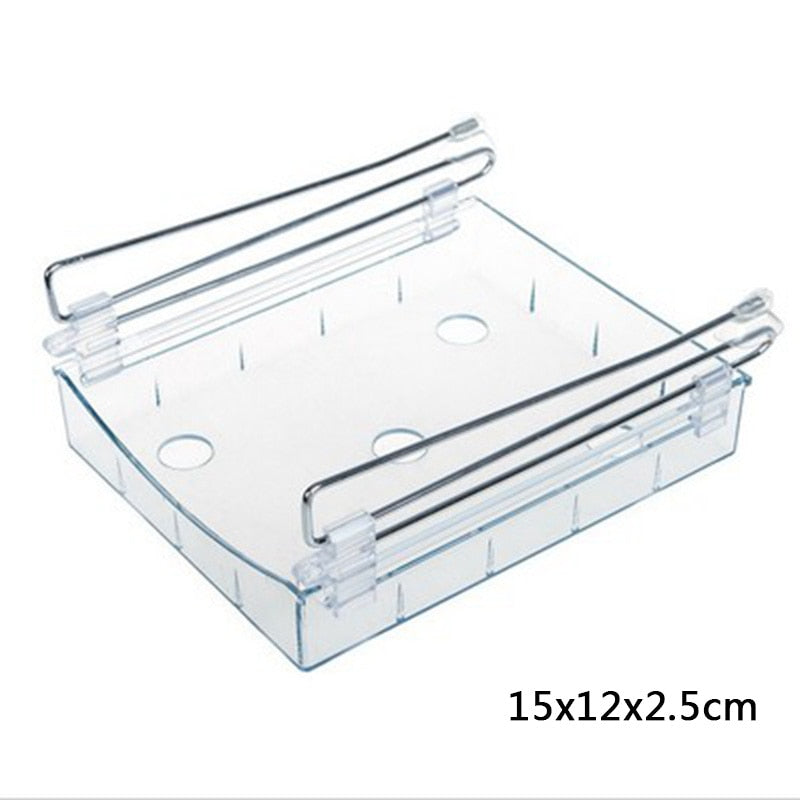 Estante colgante de plástico para nevera, para almacenamiento de utensilios de cocina