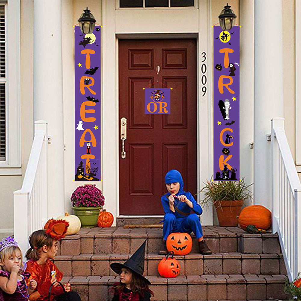 Bandera de decoración exterior de Halloween, coplas de Halloween