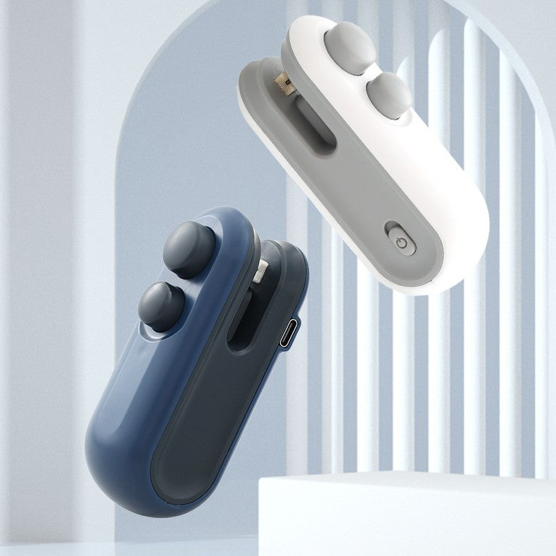 Máquina Selladora al Vacío de Bolsas de Patatas Fritas, Sellador Térmico Manual al Vacío, Sellador Térmico Portátil Recargable por USB para Almacenamiento de Alimentos, Clip para Bolsas, Gadgets de Cocina