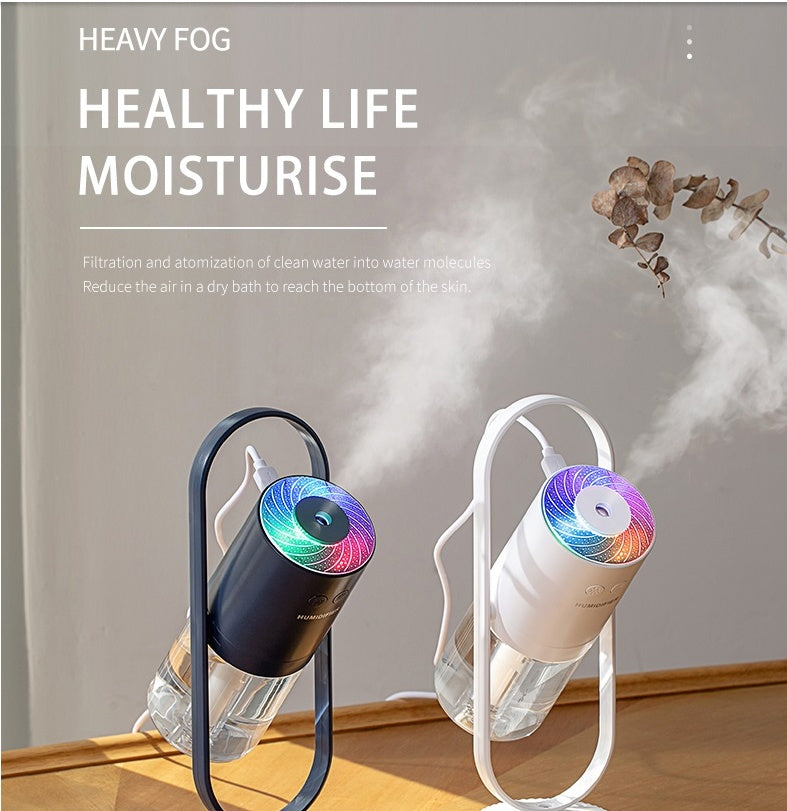 Humidificador de aire USB Magic Shadow para el hogar con luces nocturnas de proyección, generador de niebla ultrasónico para coche, minipurificador de aire de oficina