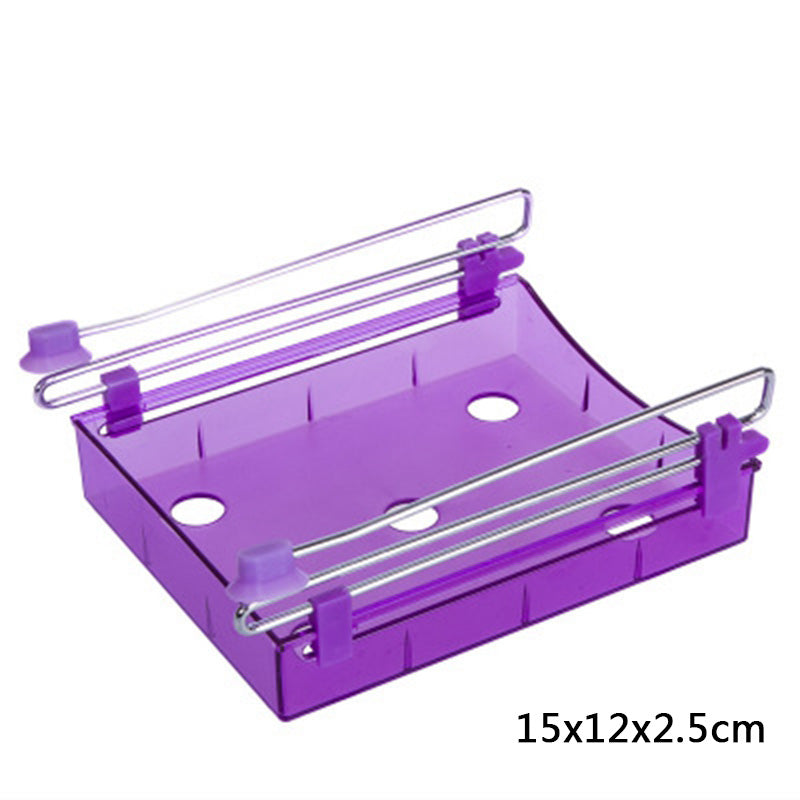 Estante colgante de plástico para nevera, para almacenamiento de utensilios de cocina