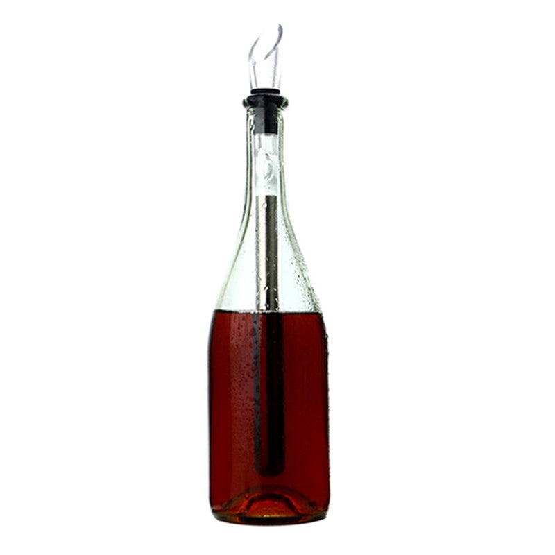 Barra enfriadora de botellas de vino de acero inoxidable, varilla enfriadora de vino a prueba de fugas, enfriador de vino, cerveza, bebidas, barra de herramientas para congelar
