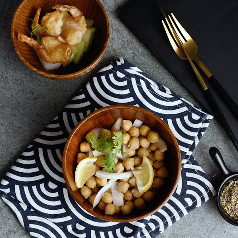 Cuenco de madera estilo japonés, tazón de madera para arroz y sopa, tazón para ensalada, recipiente de comida, tazón grande y pequeño para niños, utensilios de mesa de madera.