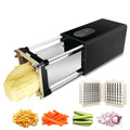Cortador Eléctrico de Papas Fritas para Cocina con Cuchillas de Acero Inoxidable para Verduras, Papa, Zanahoria para Uso Comercial y Doméstico
