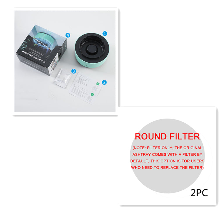 Cenicero con purificación de aire y eliminación de humo, purificación aniónica, práctico purificador automático, cenicero portátil para coche