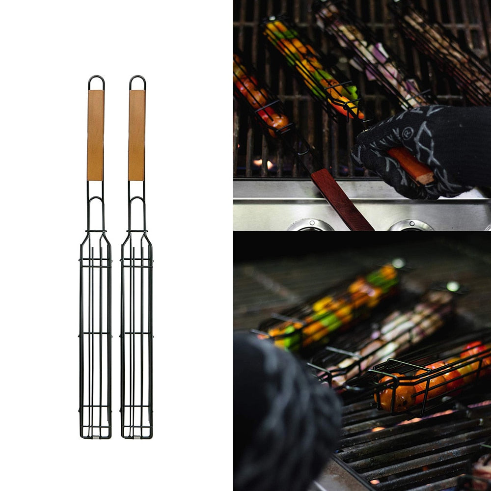 Malla de acero inoxidable para parrilla BBQ Utensilios de cocina