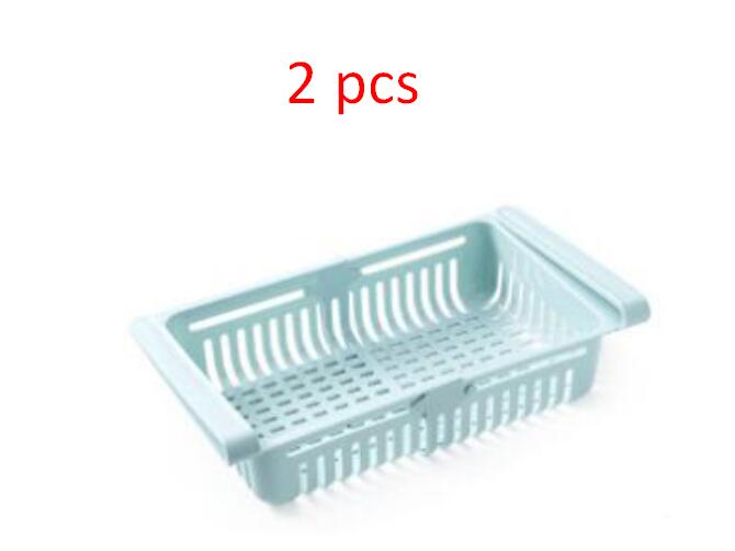 Cesta organizadora extensible para frigorífico, caja de almacenamiento multifunción para frigorífico de cocina