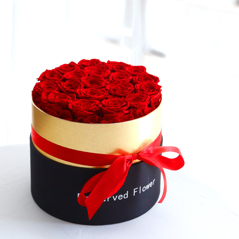 Rosas Eternas En Caja Rosas Reales Preservadas Con Caja De Regalo Para San Valentín Flores Artificiales Románticas