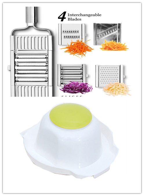 Rallador de Acero Inoxidable, Cortador de Verduras y Frutas, Pelador