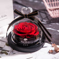 Día de San Valentín Navidad Flores Secas Para Decoración del Hogar Regalos de Boda Flores Secas Rosa Eterna Real Decoración del Hogar con LED en Cristal