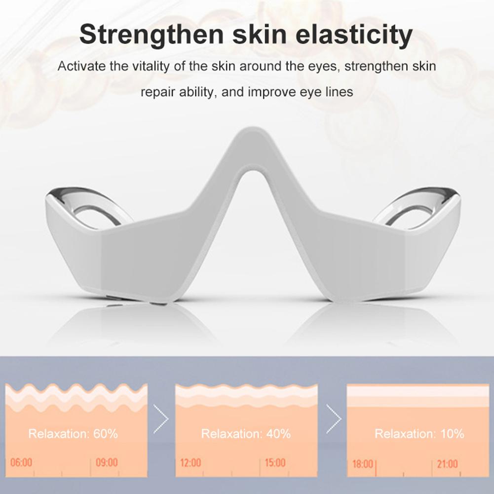 Instrumento de belleza ocular 3D Microcorriente Pulsada para Relajar los Ojos, Reducir Arrugas y Ojeras, Eliminar Bolsas de Ojos, Masajeador, Herramienta de Belleza