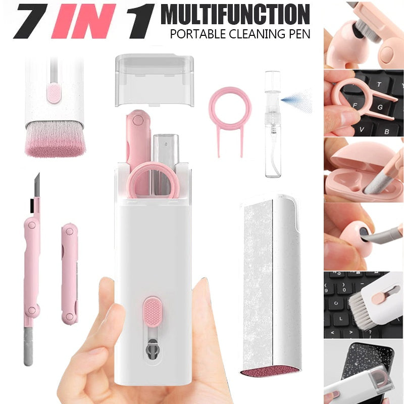 Juego de bolígrafos de limpieza multifuncionales compatibles con Bluetooth, limpiador de teclado, herramientas de limpieza, kit extractor de teclas