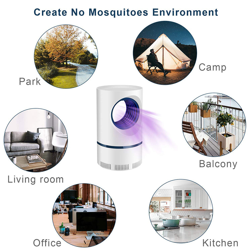 Lámpara fotocatalítica antimosquitos de ojo pequeño USB para embarazadas, silenciosa, de succión LED