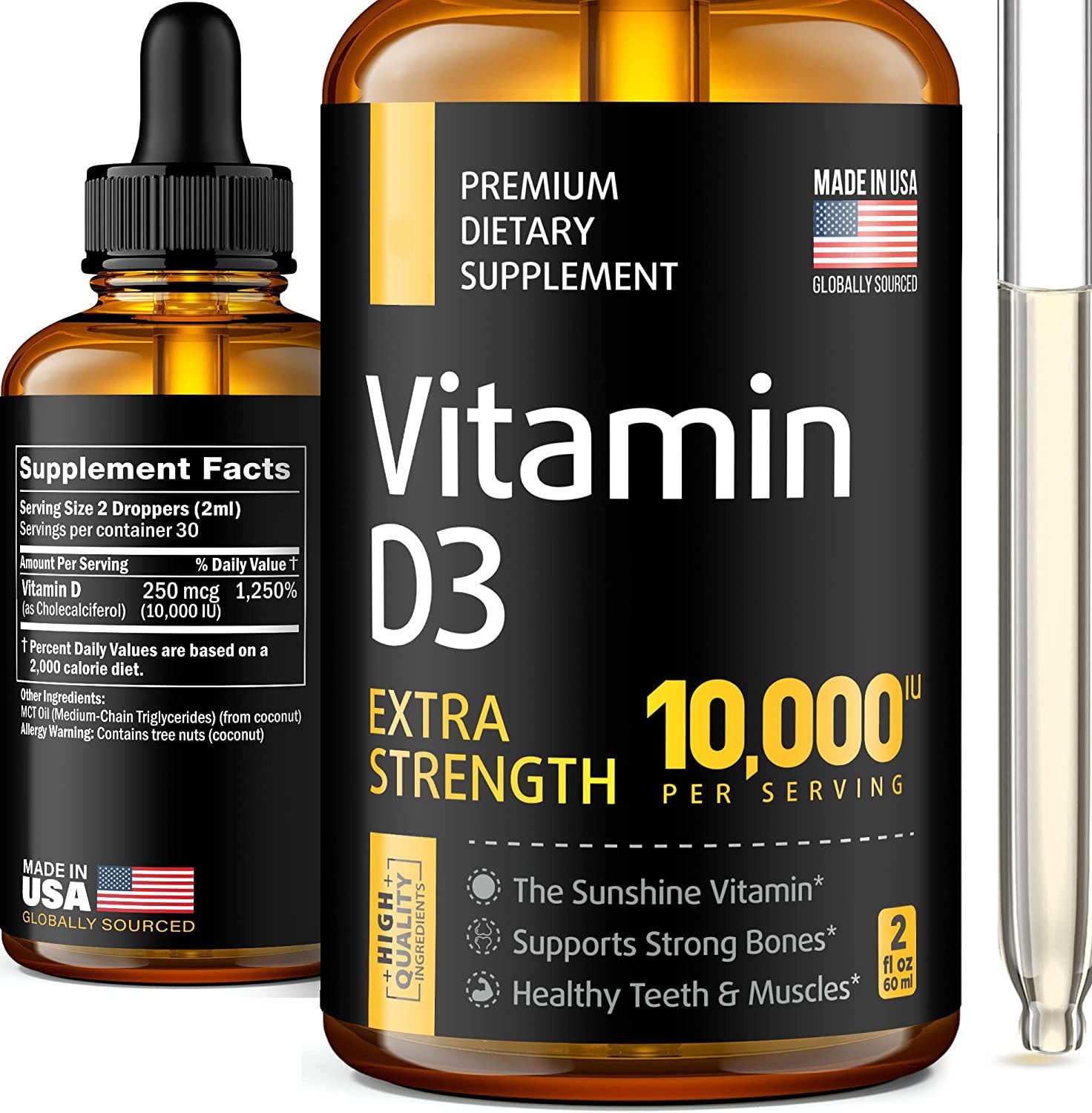 Gotas de vitamina D3 para el hogar
