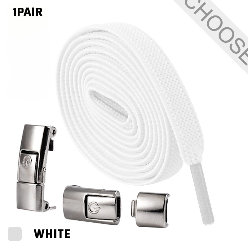 Cordones elásticos sin ataduras, cordones para zapatillas de 8 mm de ancho, planos, sin nudos, para niños, para zapatos