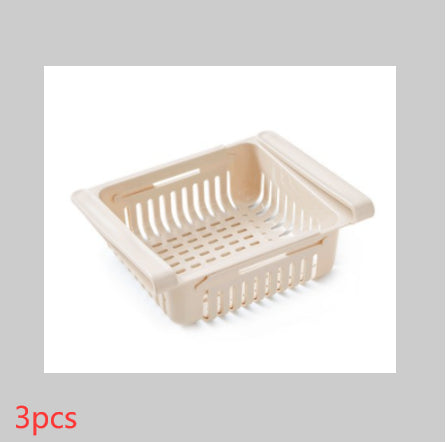 Cesta telescópica para refrigerador, cajón de almacenamiento para refrigerador, caja de conservación de frescura, caja de congelación, estante de almacenamiento