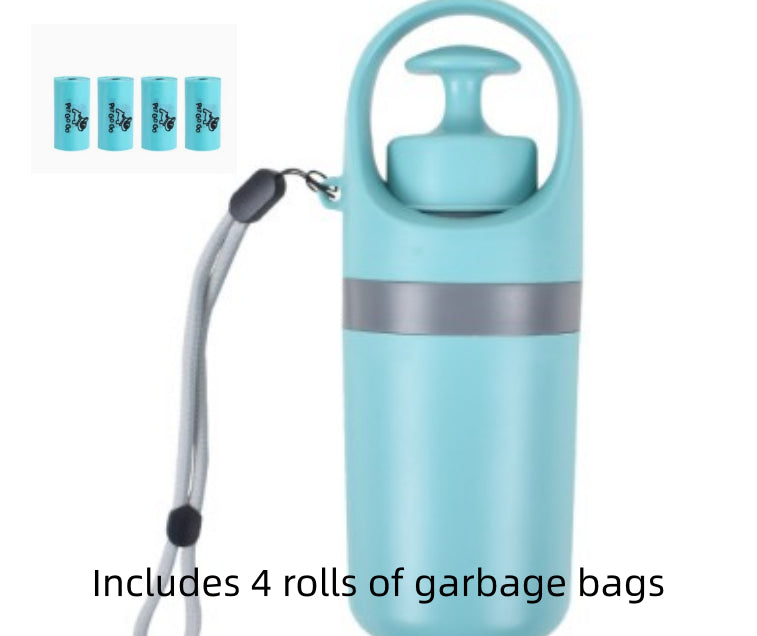 Recogedor de excrementos de perro portátil y ligero con dispensador de bolsas de basura incorporado, pala de ocho garras para recoger excrementos de mascotas, productos para mascotas