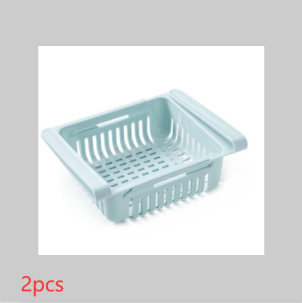Cesta telescópica para refrigerador, cajón de almacenamiento para refrigerador, caja de conservación de frescura, caja de congelación, estante de almacenamiento