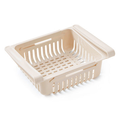 Cesta organizadora extensible para frigorífico, caja de almacenamiento multifunción para frigorífico de cocina