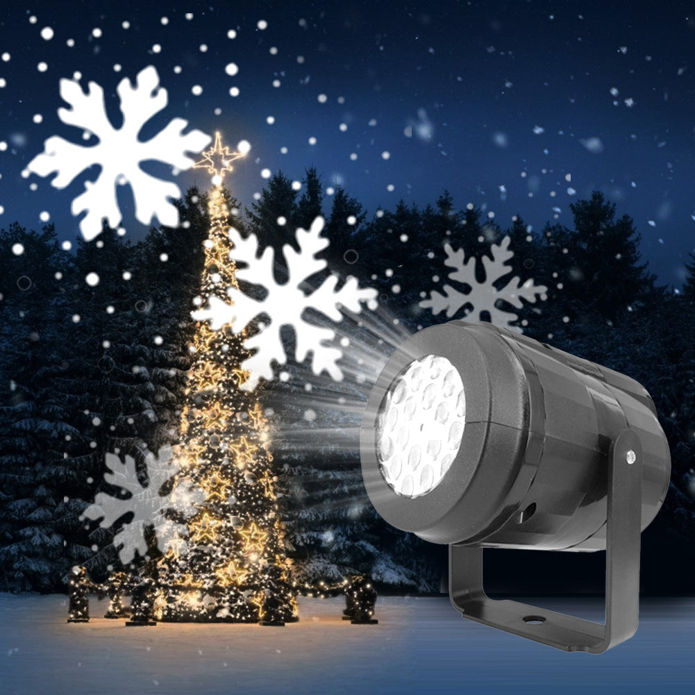 Luces de Navidad Proyector de Nieve Luces de Fiesta LED Proyector Giratorio de Copos de Nieve Iluminación de Escenario de Navidad Patrón de Navidad al Aire Libre Iluminación de Vacaciones Jardín Decoración de Navidad