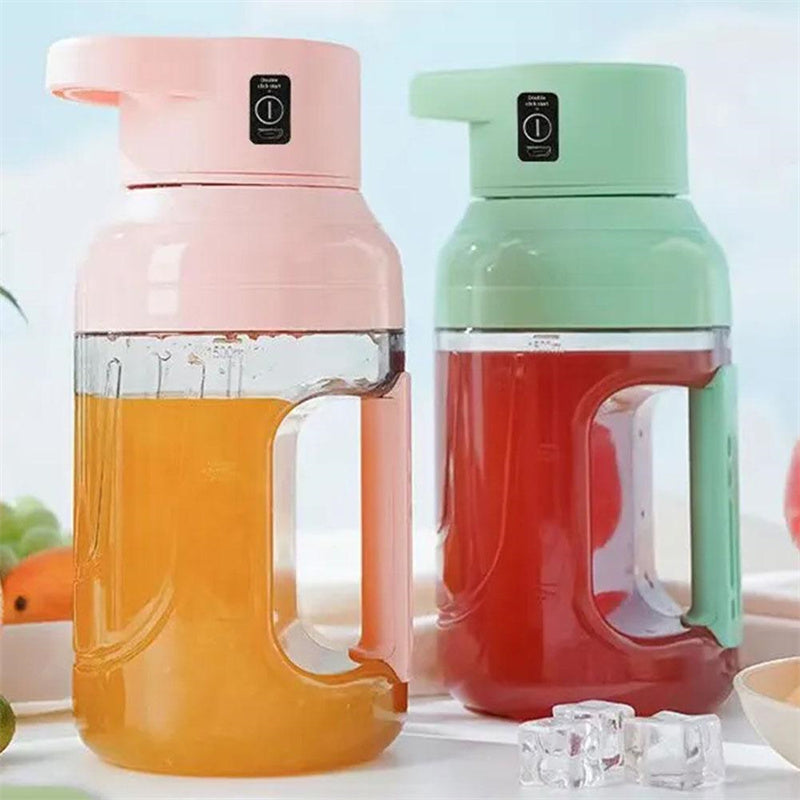 Nuevo exprimidor eléctrico de verano, portátil, de gran capacidad, 1500 ml, para zumos, recargable por USB, batidora eléctrica portátil, utensilios de cocina