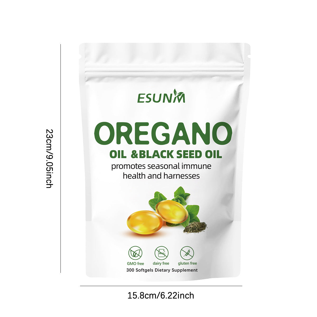 Cápsulas blandas de aceite de orégano, 300 comprimidos