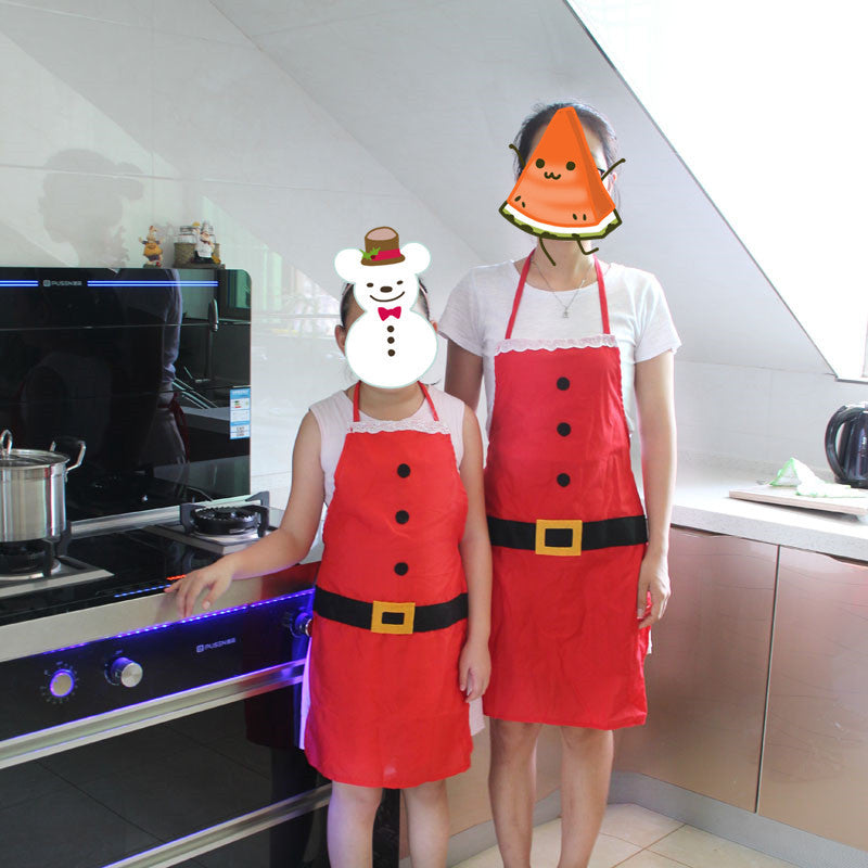 Delantal rojo de Feliz Navidad Delantal navideño para mujer niña pastel cocina cocinero delantal para regalo de Año Nuevo de la madre Unisex