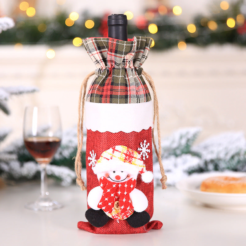 Decoraciones Navideñas Calcetines Navideños para Botellas de Vino