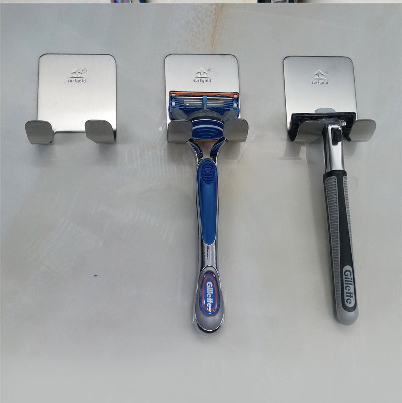 Stainless steel wall-mounted razor rack