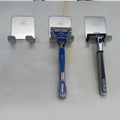 Stainless steel wall-mounted razor rack