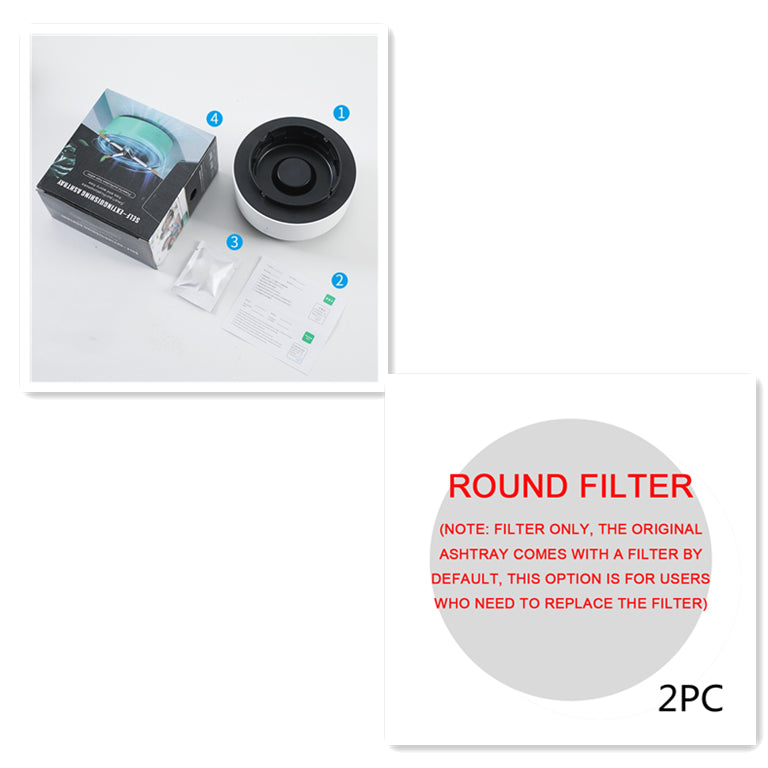 Cenicero con purificación de aire y eliminación de humo, purificación aniónica, práctico purificador automático, cenicero portátil para coche