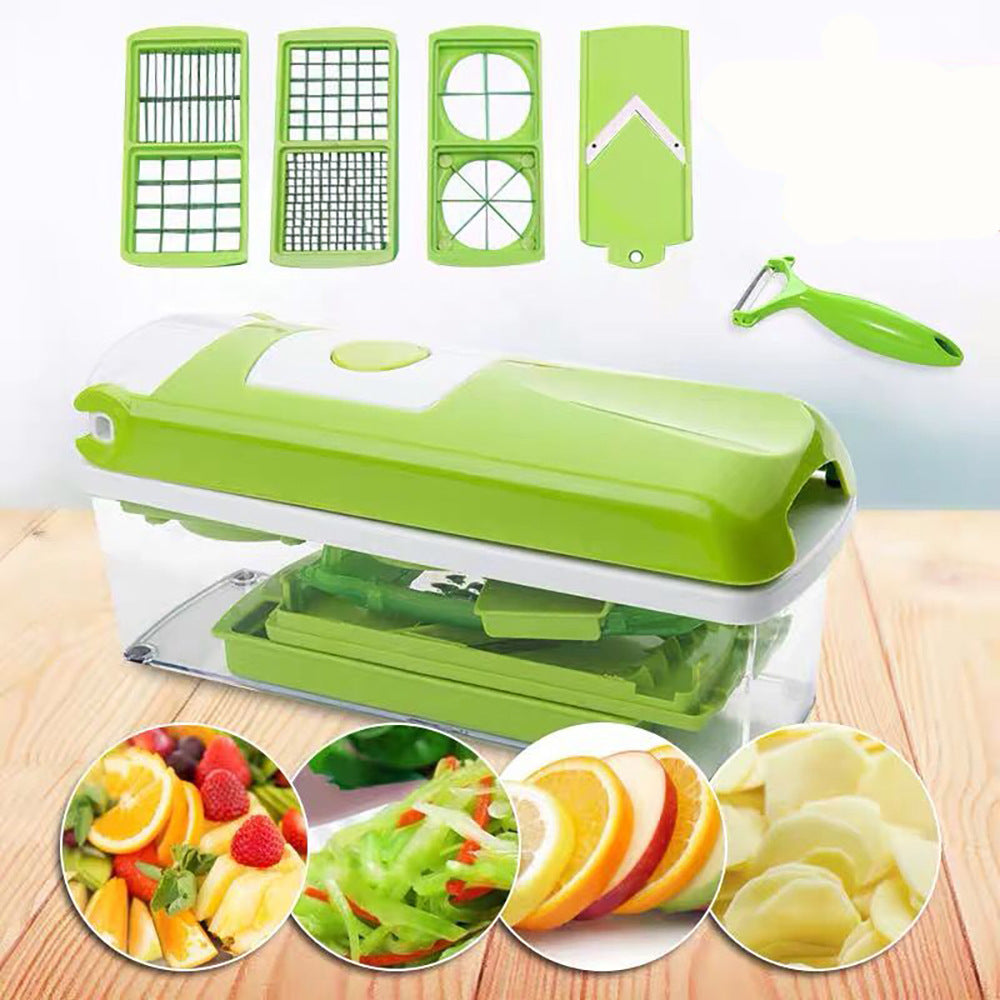 12 unids picador de verduras multifuncional mango rallador de alimentos picador de alimentos cortador de verduras dicer cortar utensilios de cocina