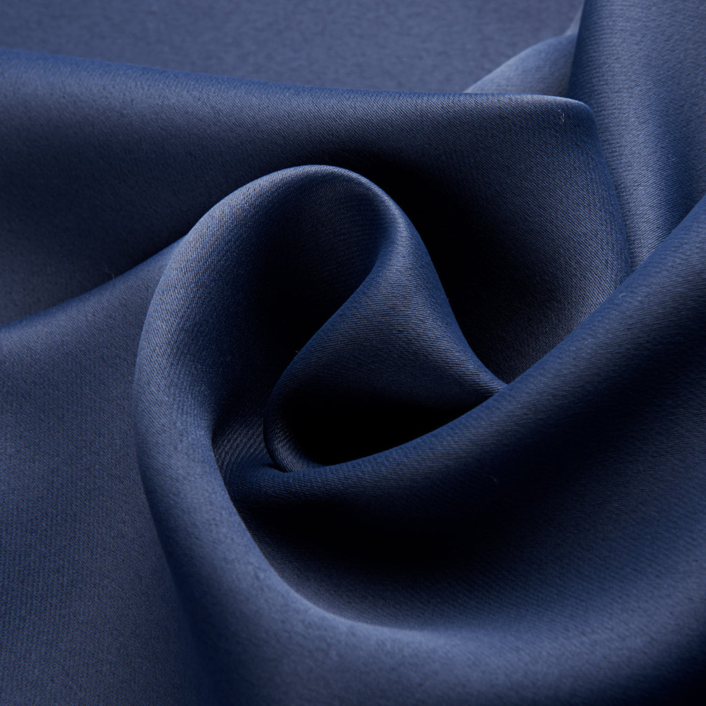 Cortinas Estampadas de Tela Opaca Azul Oscuro para Dormitorio