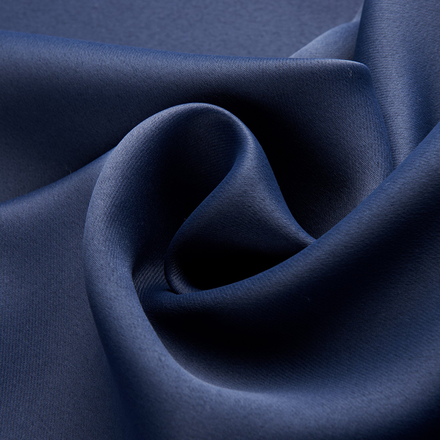 Cortinas Estampadas de Tela Opaca Azul Oscuro para Dormitorio