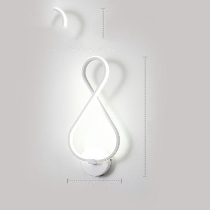 lámpara de pared LED minimalista nórdica para dormitorio/cabecera