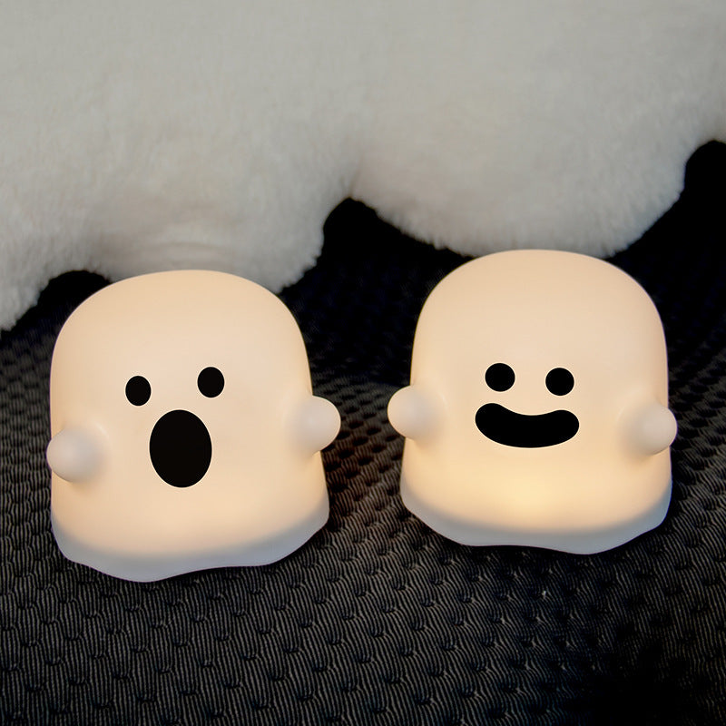 Lámpara de noche de silicona para decoración del hogar, lámpara LED con sensor táctil para mesita de noche, dormitorios de niñas, decoración de sala de estar, regalo de cumpleaños para niños, decoraciones de Halloween