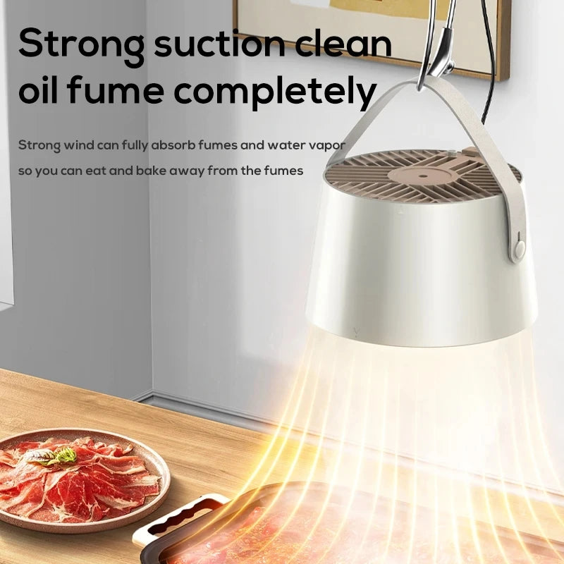 Nuevo extractor de humos portátil de escritorio, campana extractora de cocina pequeña, barbacoa, carga USB, campanas de cocina de escritorio, mini campana extractora de cocina, utensilios de cocina