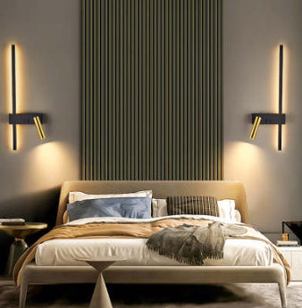 Sala de Estar Sofá Pared de Fondo Decorativa Lámpara de Noche de Dormitorio Creativa de Lujo Ligero