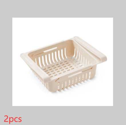 Cesta telescópica para refrigerador, cajón de almacenamiento para refrigerador, caja de conservación de frescura, caja de congelación, estante de almacenamiento