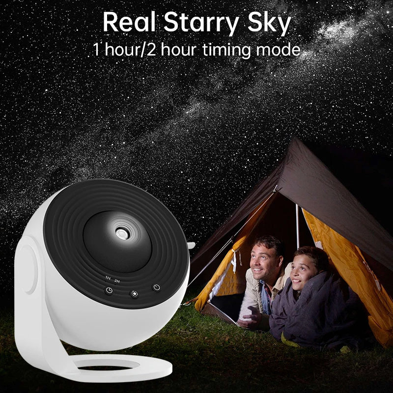 Proyector de Galaxias Luz Nocturna Proyector de Cielo Estrellado Lámpara de Planetario con Rotación 360° Para Dormitorio de Niños Regalo de San Valentín Decoración de Bodas
